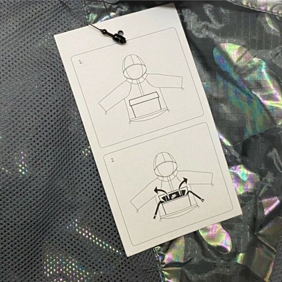 NIKE SPORTSWEAR GIRLS' S HIP PACK-IT PACKABLE JACKET Leopard Animal Print Logo - Picture 3 of 10